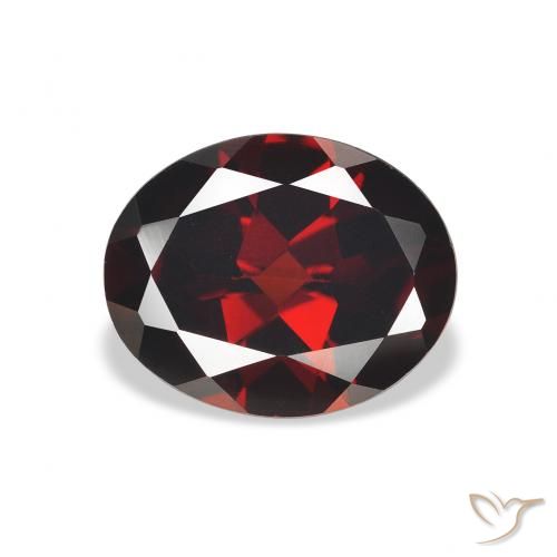 Granato almandino rosso scuro naturale da 3,00 ct, taglio ovale, VVS-VS