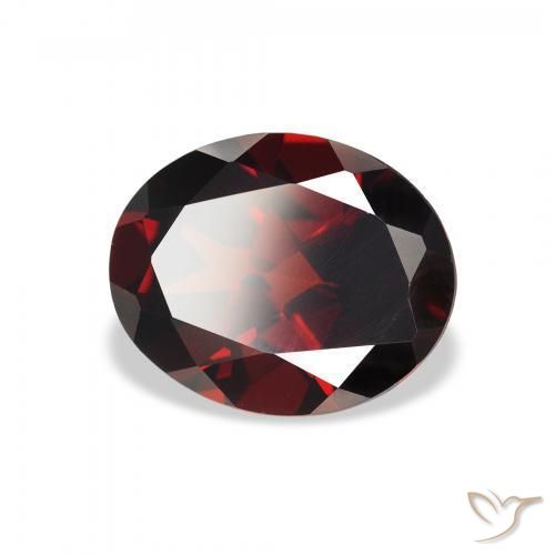 Granato almandino rosso scuro naturale da 3,00 ct, taglio ovale, VVS-VS
