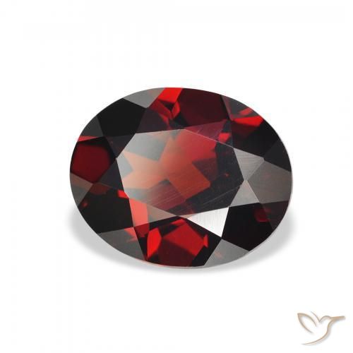 Granato Almandino Rosso scuro naturale da 2.83 ct, Ovale, VVS-VS