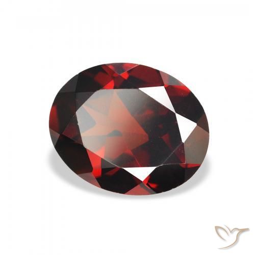 Granato Almandino Rosso scuro naturale da 2.83 ct, Ovale, VVS-VS