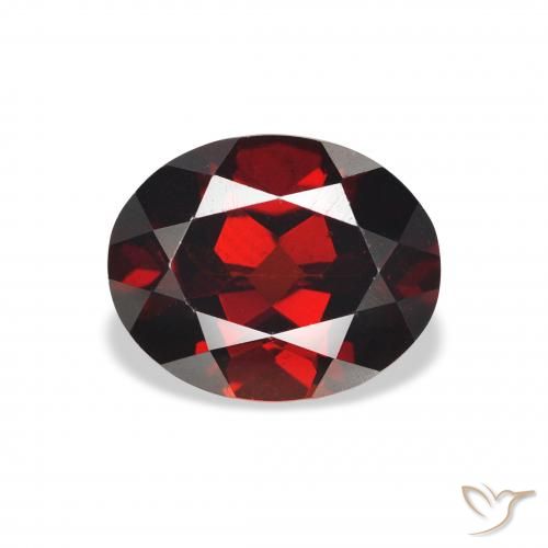 3.16ct Naturale Rosso scuro Granato Almandino, Ovale, VVS-VS