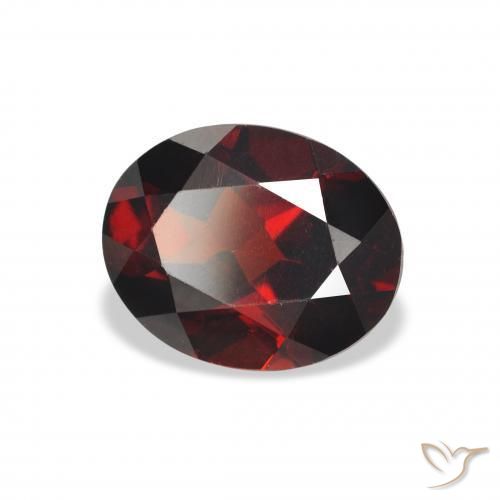 Granato Almandino Rosso scuro naturale da 3.16 ct, Ovale, VVS-VS