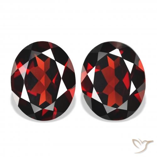 7.56ctw Naturale Rosso scuro Granato Almandino, Ovale, VVS-VS