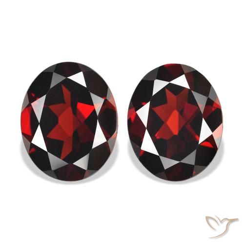 7.55ctw Naturale Rosso scuro Granato Almandino, Ovale, VVS-VS