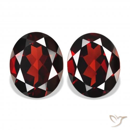 8.16ctw Naturale Rosso scuro Granato Almandino, Ovale, VVS-VS