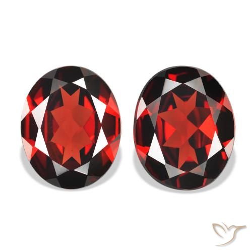 7.00ctw Naturale Rosso scuro Granato Almandino, Ovale, VVS-VS