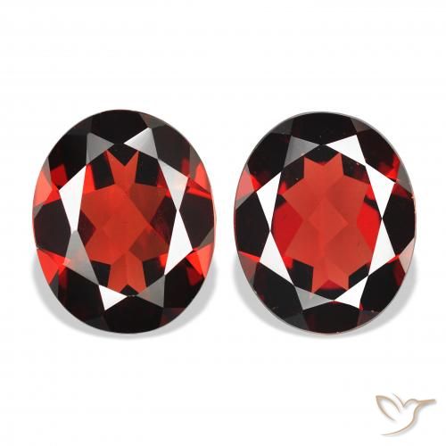 7.31ctw Naturale Rosso Sangue Profondo Granato Almandino, Ovale, VVS-VS