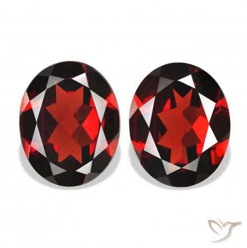 7.28ctw Naturale Rosso scuro Granato Almandino, Ovale, VVS-VS
