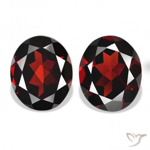 7.53ctw Naturale Rosso scuro Granato Almandino, Ovale, VVS-VS