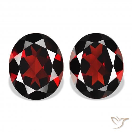 7.73ctw Naturale Rosso scuro Granato Almandino, Ovale, VS