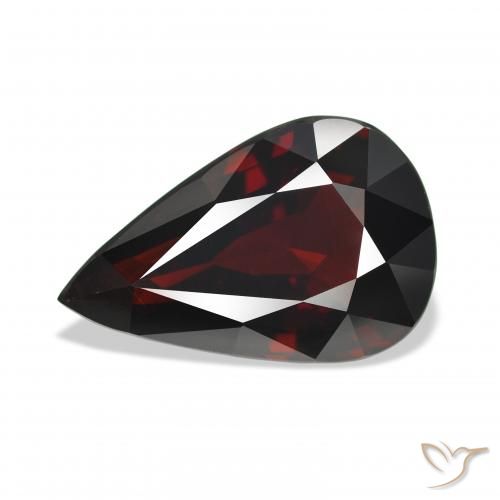 9.66ct Naturale Rosso nerastro Granato Almandino, Forma a pera, VVS-VS