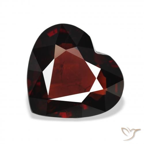 5.90ct Naturale Rosso scuro Granato Almandino, Cuore, VS