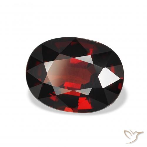 Granato Almandino Rosso scuro naturale da 4.22 ct, Ovale, VVS-VS