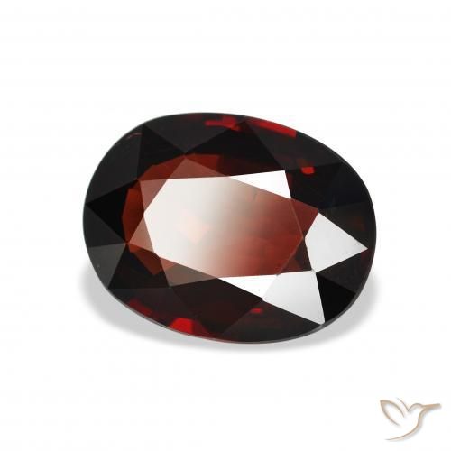 Granato Almandino Rosso scuro naturale da 3.63 ct, Ovale, VS