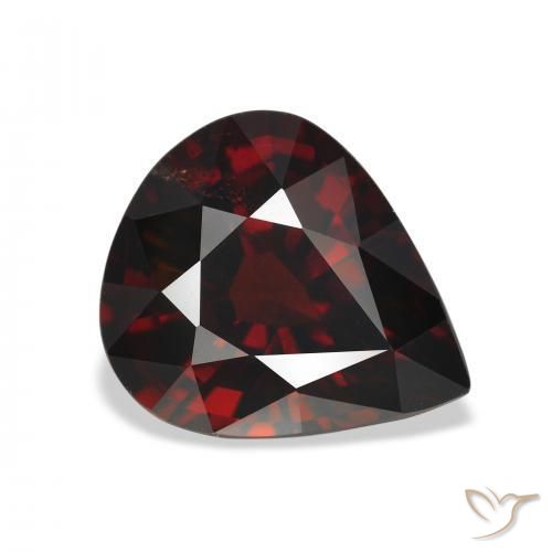 Granato Almandino Rosso scuro naturale da 5.46 ct, Forma a pera, VS