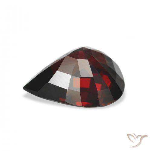 Granato Almandino Rosso scuro naturale da 5.46 ct, Forma a pera, VS