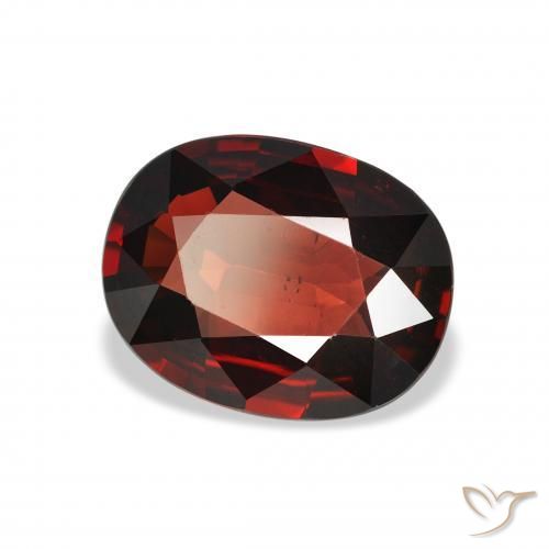 Granato Almandino Rosso scuro naturale da 3.19 ct, Ovale, VS