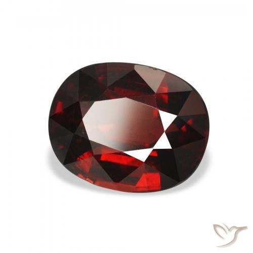 Granato Almandino Rosso scuro naturale da 3.32 ct, Ovale, VS