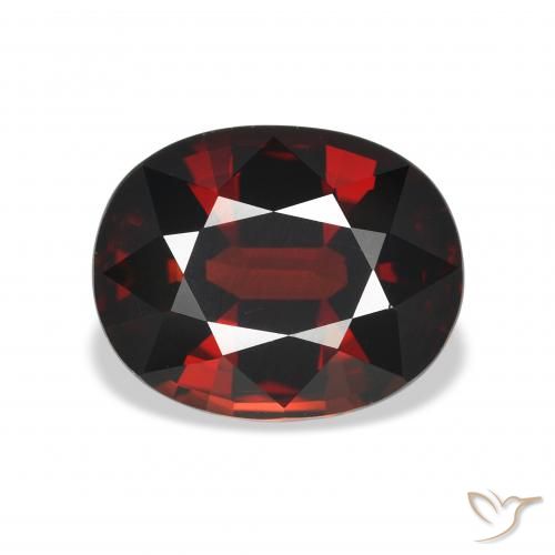 5.09ct Naturale Rosso scuro Granato Almandino, Ovale, VVS