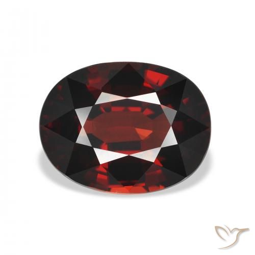 Granato Almandino Rosso scuro naturale da 5.12 ct, Ovale, VVS
