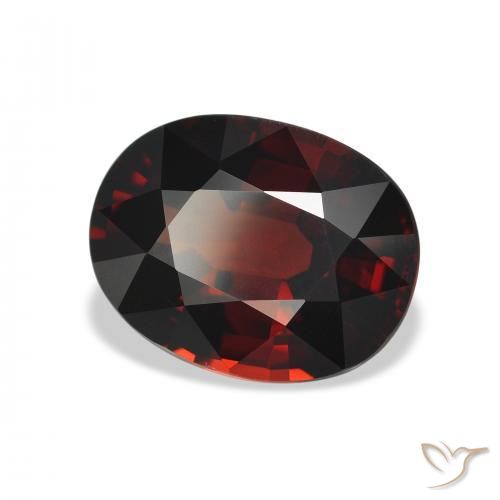 Granato Almandino Rosso scuro naturale da 5.12 ct, Ovale, VVS