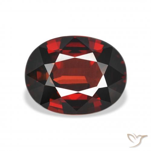 4.04ct Naturale Rosso scuro Granato Almandino, Ovale, VVS