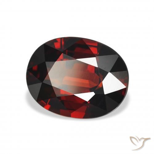 Granato Almandino Rosso scuro naturale da 4.04 ct, Ovale, VVS