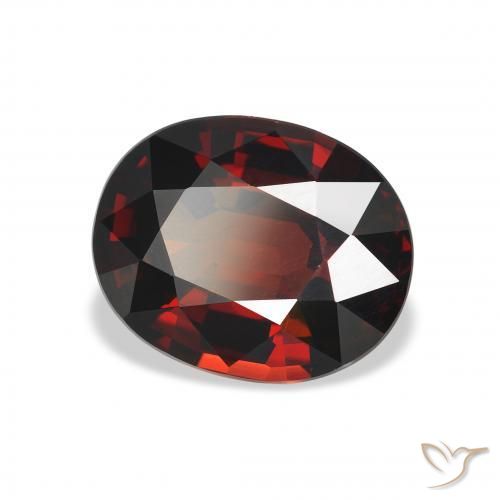 Granato Almandino Rosso scuro naturale da 3.83 ct, Ovale, VVS