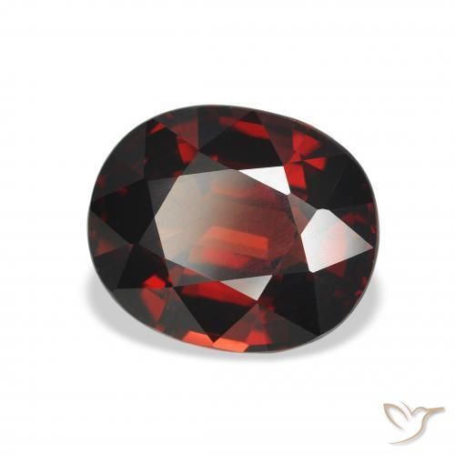 Granato Almandino Rosso scuro naturale da 4.56 ct, Ovale, VVS