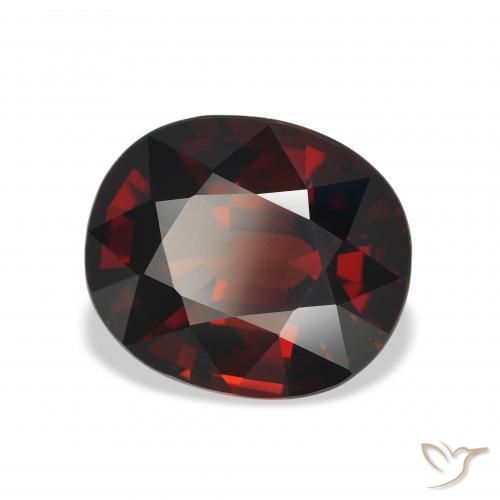 Granato Almandino Rosso nerastro naturale da 5.15 ct, Ovale, VVS