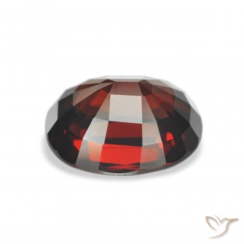 Granato Almandino Rosso nerastro naturale da 5.15 ct, Ovale, VVS