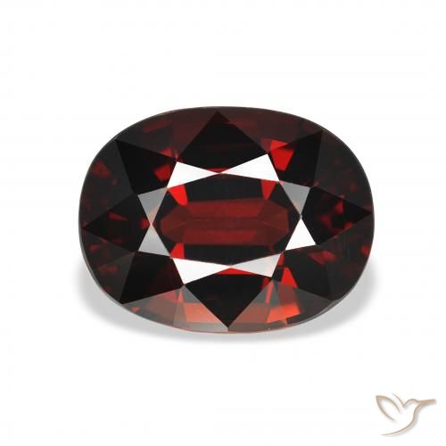 4.26ct Naturale Rosso scuro Granato Almandino, Ovale, VVS