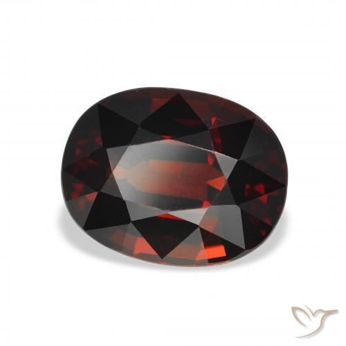 Granato Almandino Rosso scuro naturale da 4.26 ct, Ovale, VVS