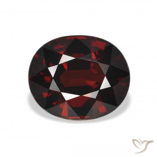 4.80ct Naturale Rosso nerastro Granato Almandino, Ovale, VVS