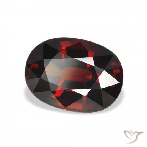 Granato Almandino Rosso nerastro naturale da 4.54 ct, Ovale, VVS
