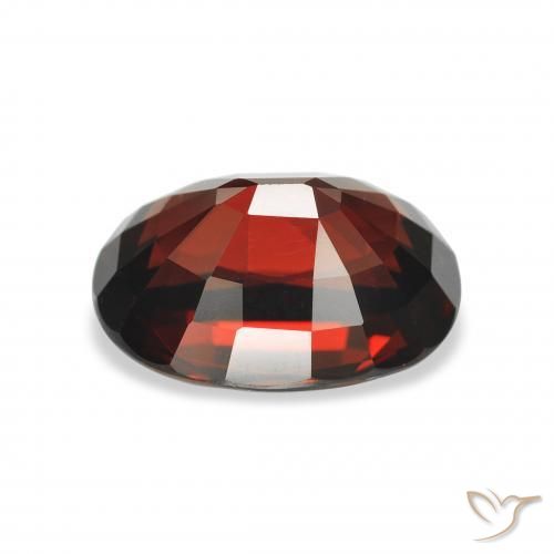 Granato Almandino Rosso nerastro naturale da 4.54 ct, Ovale, VVS