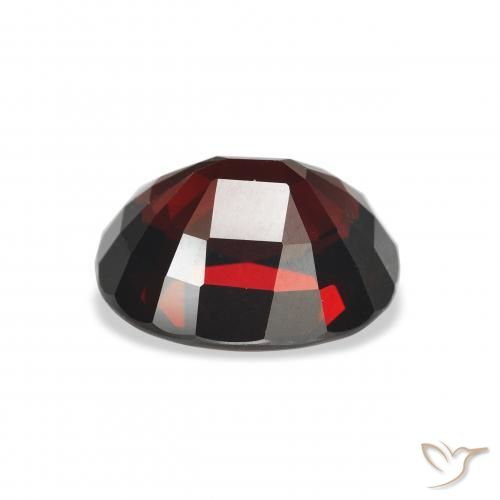 Granato Almandino Rosso nerastro naturale da 6.72 ct, Ovale, VVS