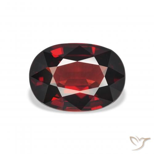 4.02ct Naturale Rosso scuro Granato Almandino, Ovale, VVS