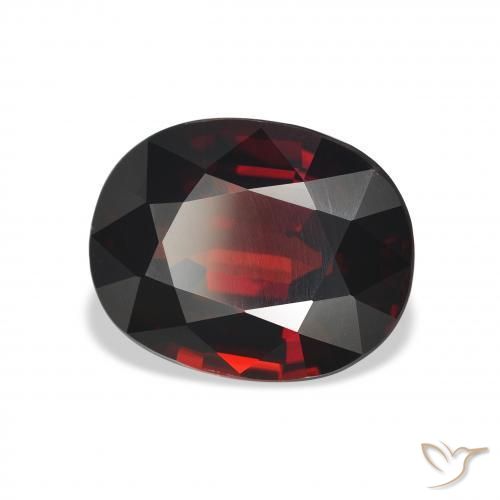 Granato Almandino Rosso scuro naturale da 5.40 ct, Ovale, VVS