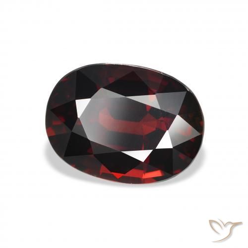 Granato Almandino Rosso nerastro naturale da 5.80 ct, Ovale, VVS