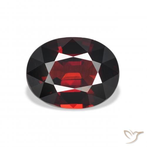 5.34ct Naturale Rosso scuro Granato Almandino, Ovale, VVS