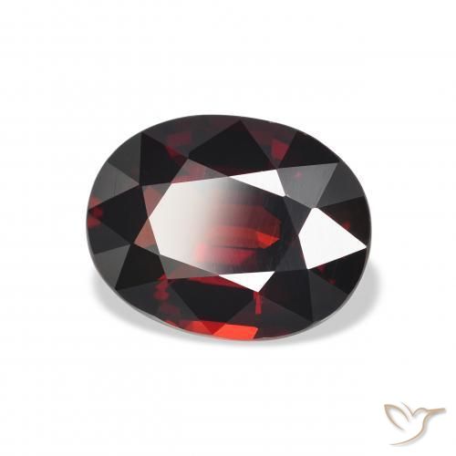 Granato Almandino Rosso scuro naturale da 5.34 ct, Ovale, VVS