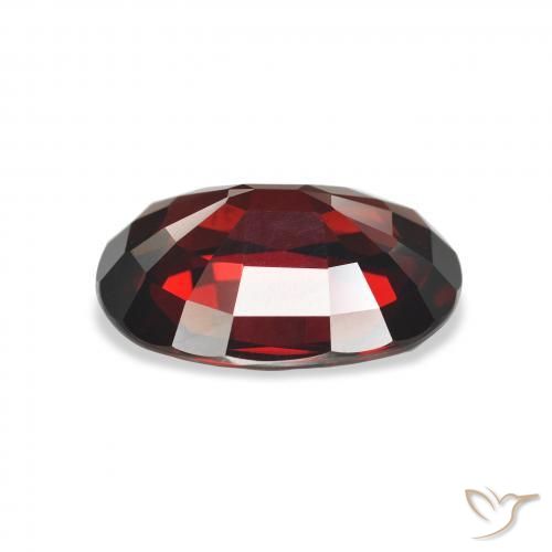 Granato Almandino Rosso nerastro naturale da 7.05 ct, Ovale, VVS
