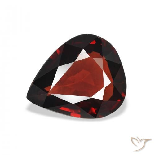 3.64ct Naturale Rosso scuro Granato Almandino, Forma a pera, VS