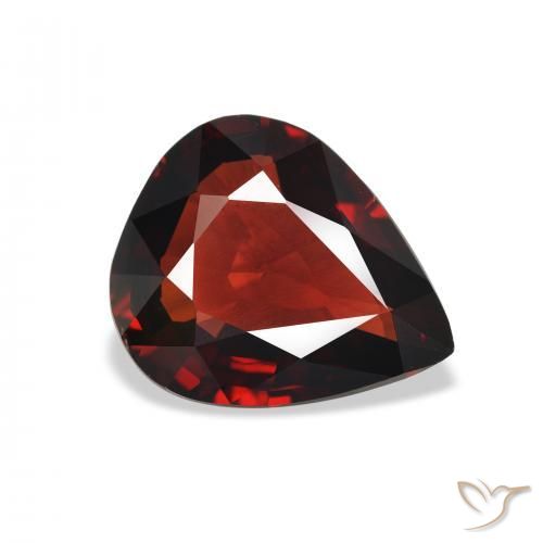 Granato Almandino Rosso scuro naturale da 3.64 ct, Forma a pera, VS