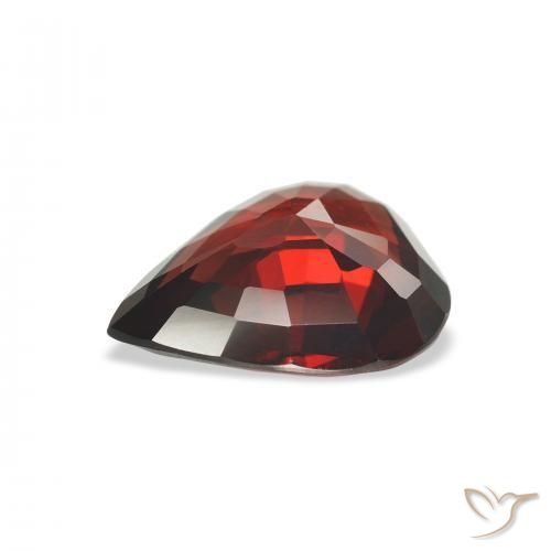 Granato Almandino Rosso scuro naturale da 3.64 ct, Forma a pera, VS