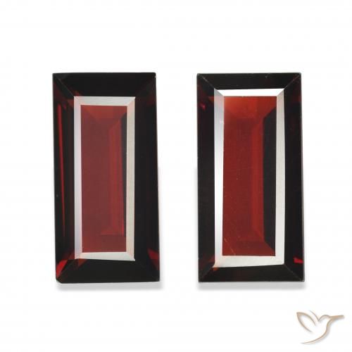3.45ctw Naturale Rosso scuro Granato Almandino, Taglio a baguette, VVS-VS