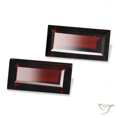 Gemme di Granato Almandino Rosso scuro naturale da 3.45 ct, Taglio a baguette, VVS-VS