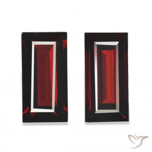 3.78ctw Naturale Rosso scuro Granato Almandino, Taglio a baguette, VVS-VS