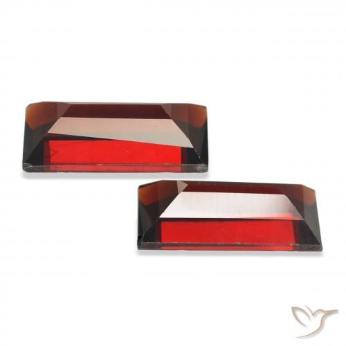Gemme di Granato Almandino Rosso scuro naturale da 3.78 ct, Taglio a baguette, VVS-VS